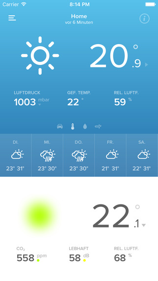 Netatmo Wetterstation App - Neues Design